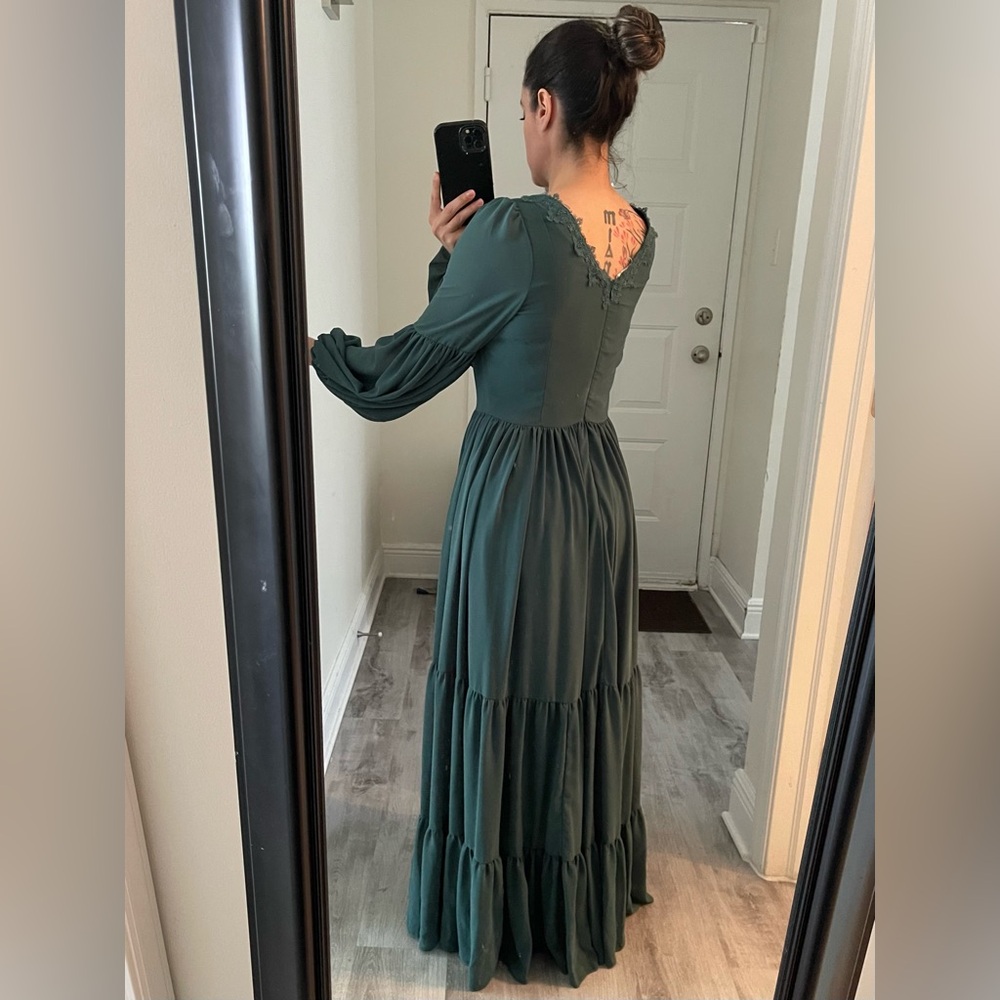 Joyfolie Forest Green Long Sleeve Maxi Dress - Picture 6 of 15